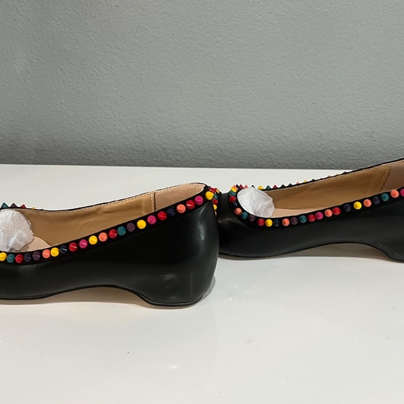 Multi Colored Faux Leather Flats - Picture 6 of 11